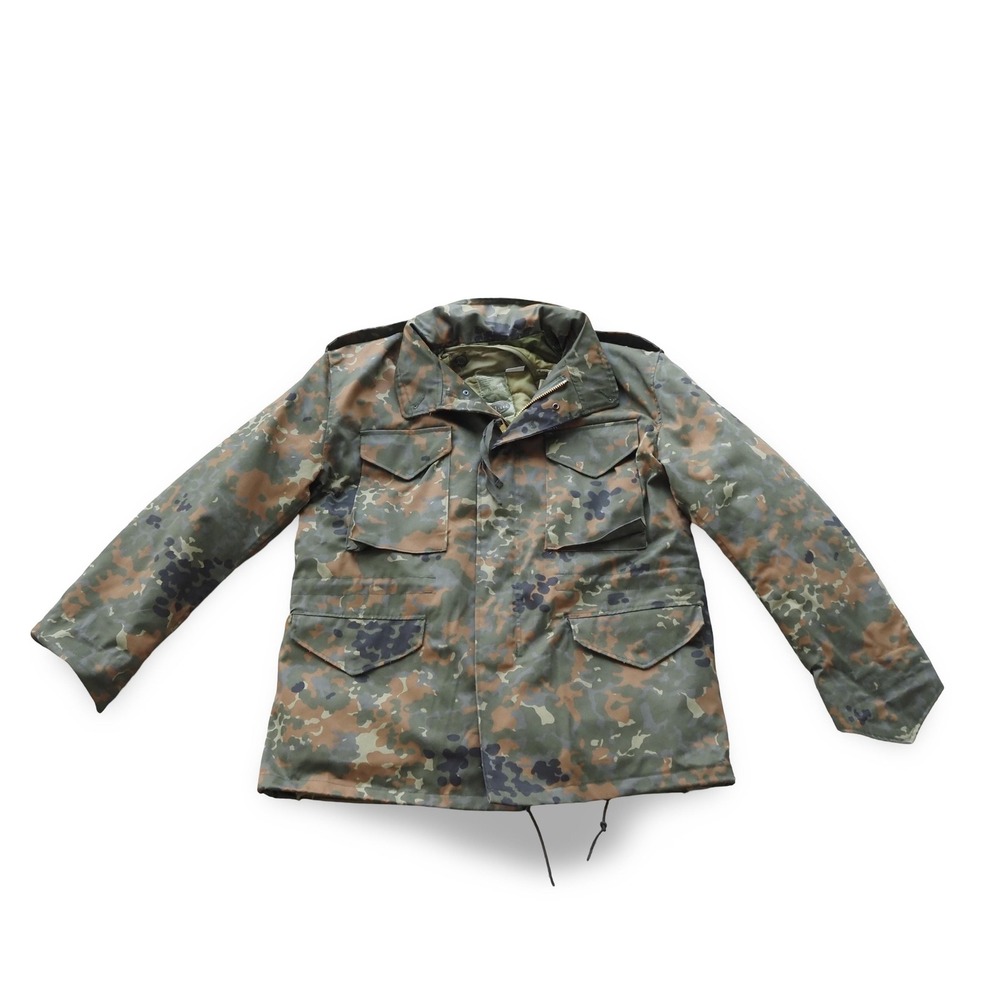 Mil-Tec M65 Field Jacket Large Regular Flecktarn Camo Cold Weather Military Coat